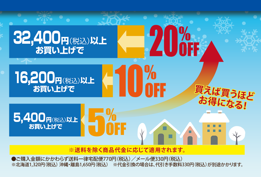 夏のまとめ買いキャンペーン