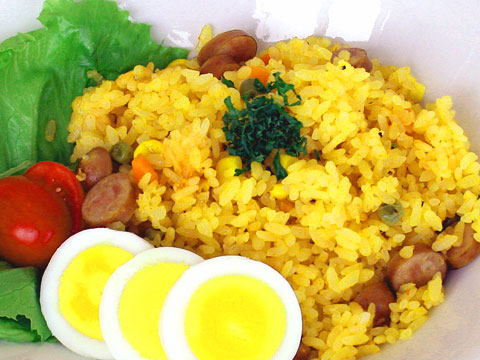 野菜ジュースを使ったヘルシーピラフ