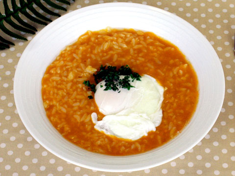 野菜ジュースでリゾット