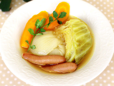 野菜ジュースを使った健康ポトフ