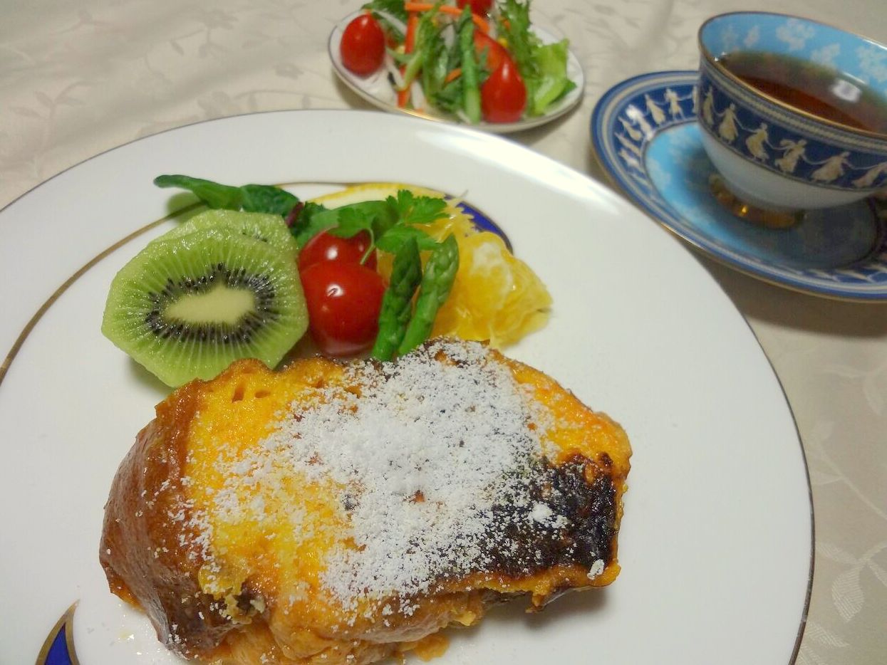 野菜ジュースのフレンチトースト