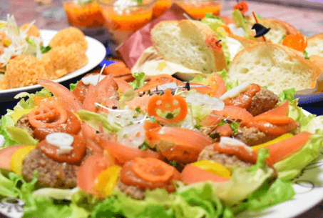完成写真・ハロウィン♪野菜ジュースdeハンバーグ